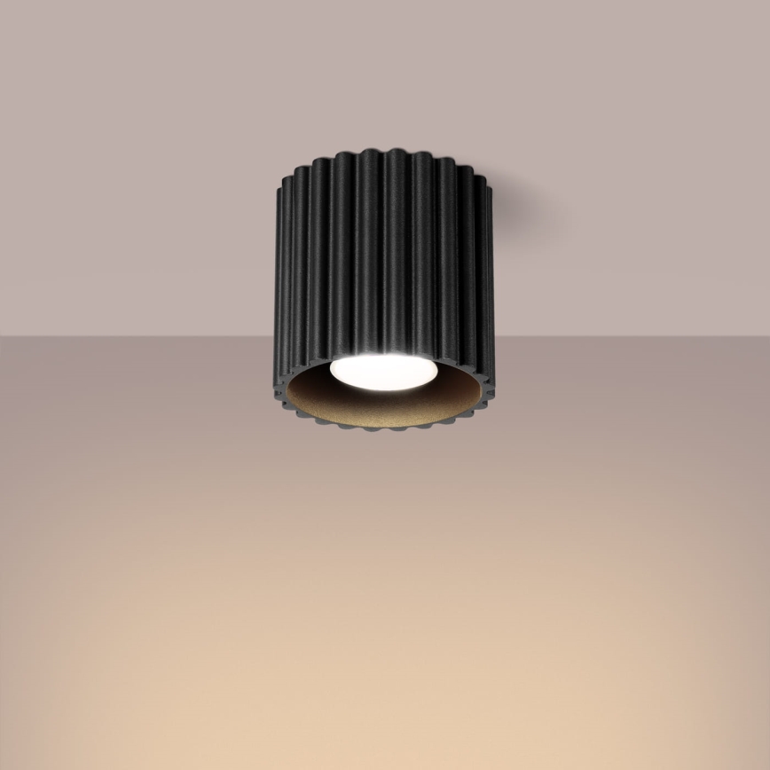 Spot svetiljka AURA 1xGU10/10W/230V 10 cm crna