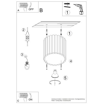 Spot svetlo AURA 1xGU10/10W/230V, 10 cm, braon