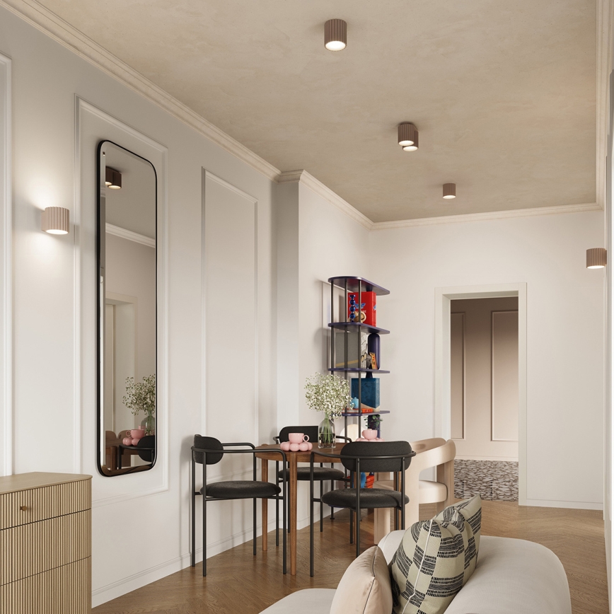 Ugradno spot svetlo AURA 1xGU10/10W/230V 10 cm taupe