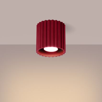 Spot svetlo AURA 1xGU10/10W/230V 10 cm crveno