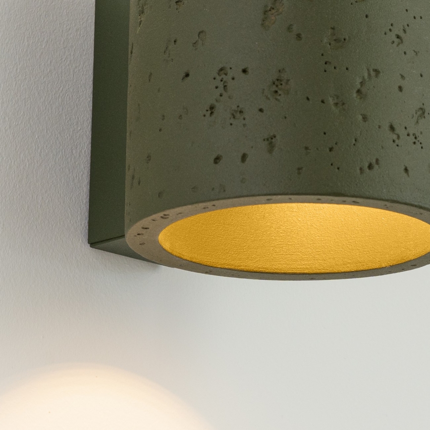 Zidna reflektorska svetiljka ORBIS 1xG9/8W/230V beton/zelena