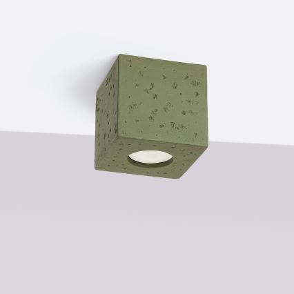 Spot lampa QUAD 1xGU10/10W/230V beton/zelena