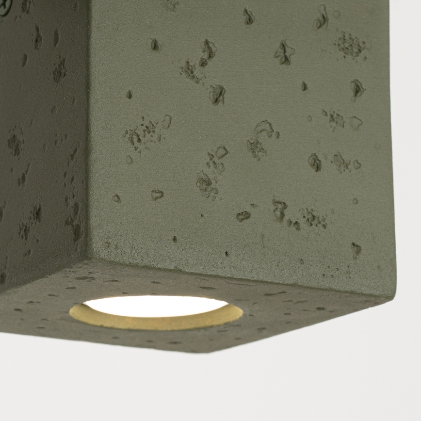 Spot lampa QUAD 1xGU10/10W/230V beton/zelena