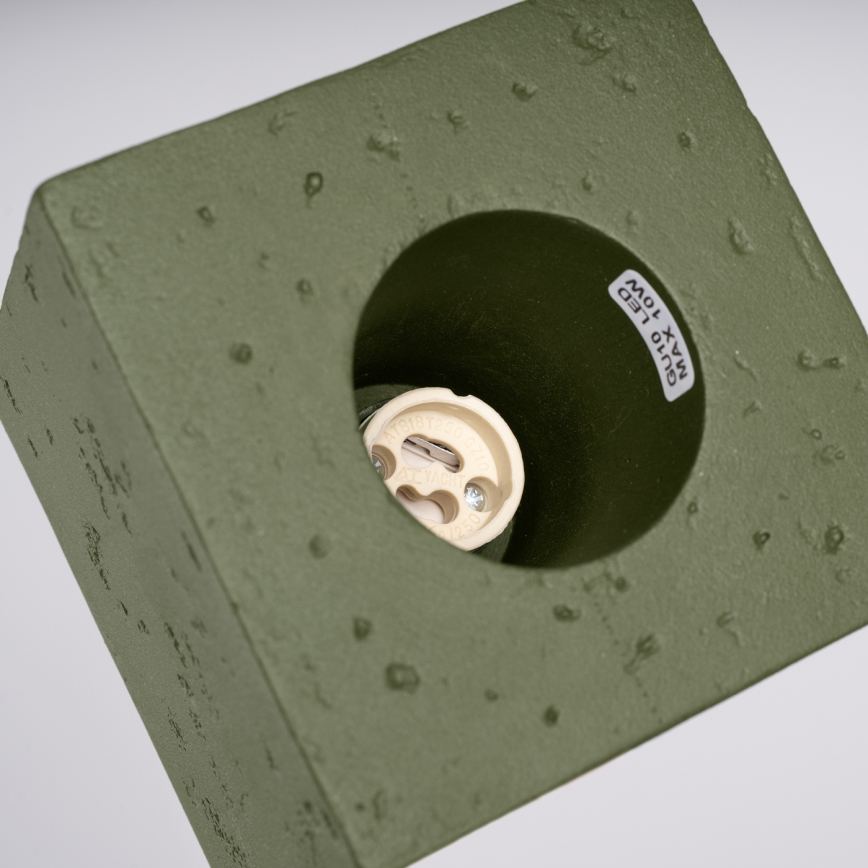 Spot lampa QUAD 1xGU10/10W/230V beton/zelena
