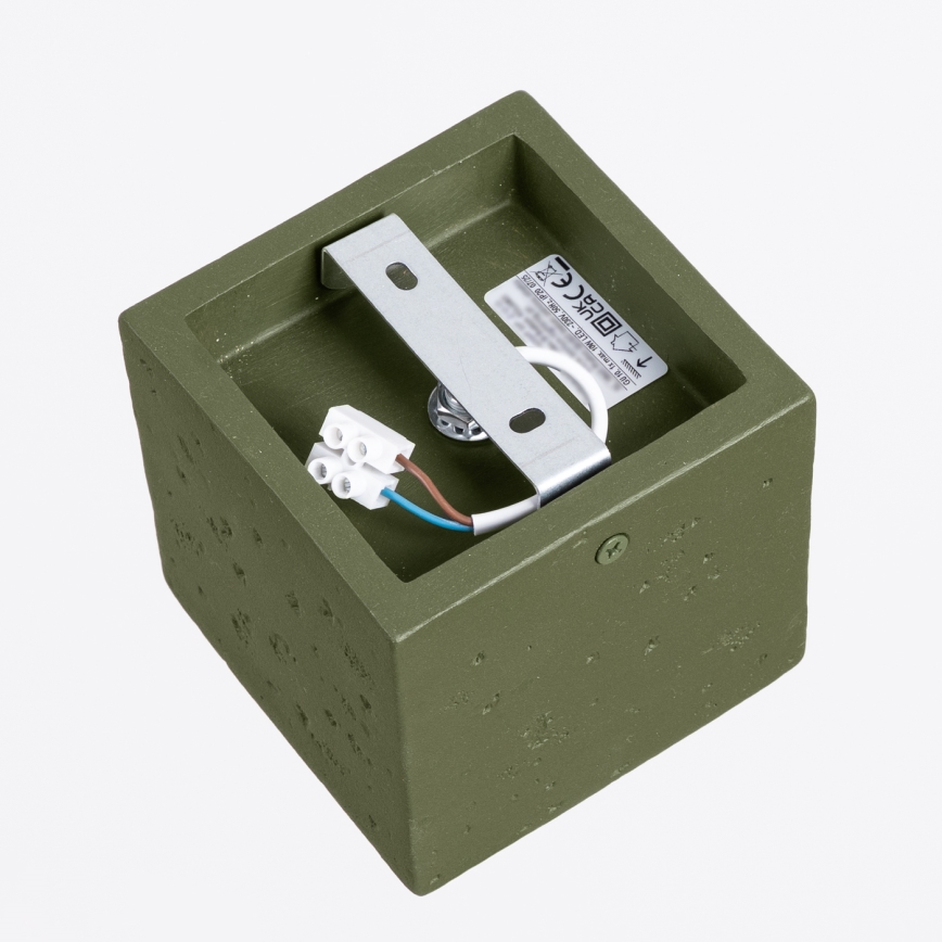 Spot lampa QUAD 1xGU10/10W/230V beton/zelena