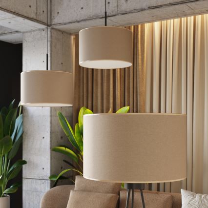 Luster na sajli NEVIA 1xE27/15W/230V prečnik 40 cm taupe