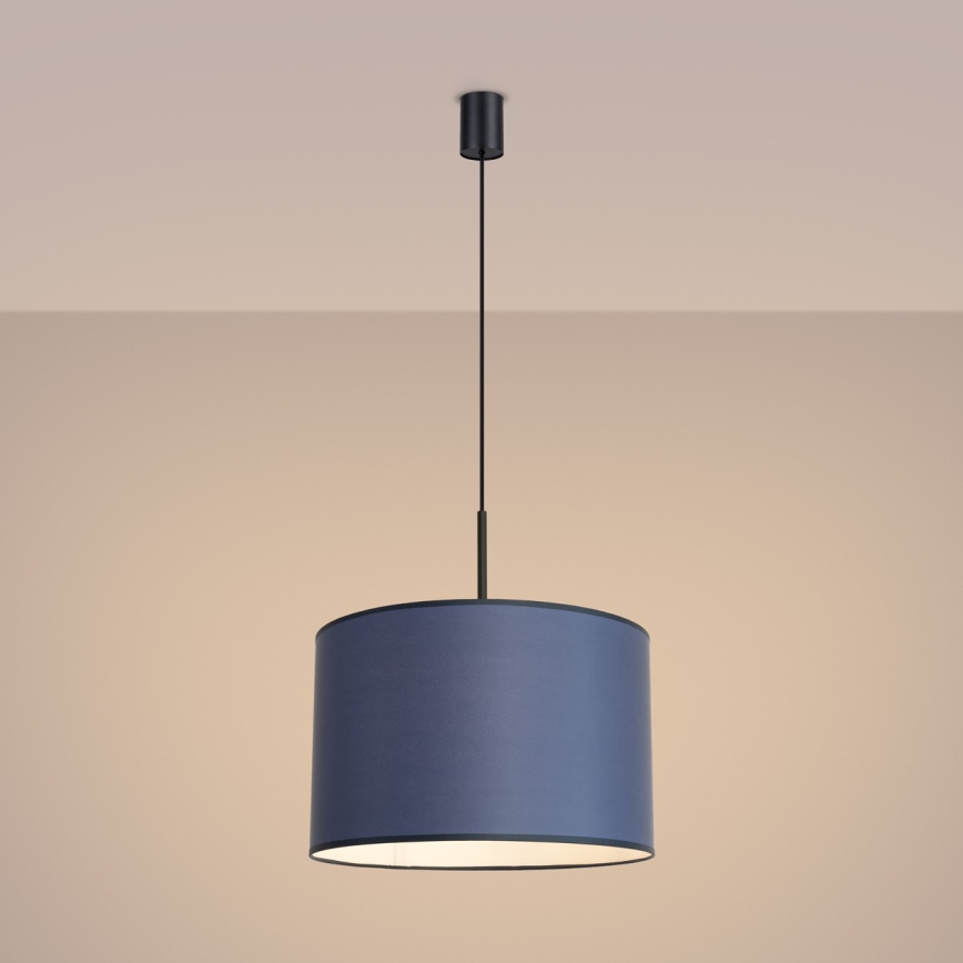 Luster na sajli NEVIA 1xE27/15W/230V Ø 40 cm plava