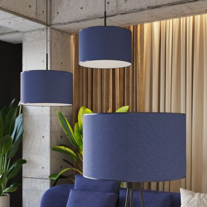Luster na sajli NEVIA 1xE27/15W/230V Ø 40 cm plava