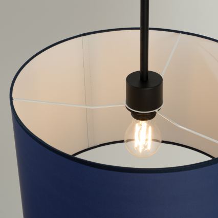 Luster na sajli NEVIA 1xE27/15W/230V Ø 40 cm plava