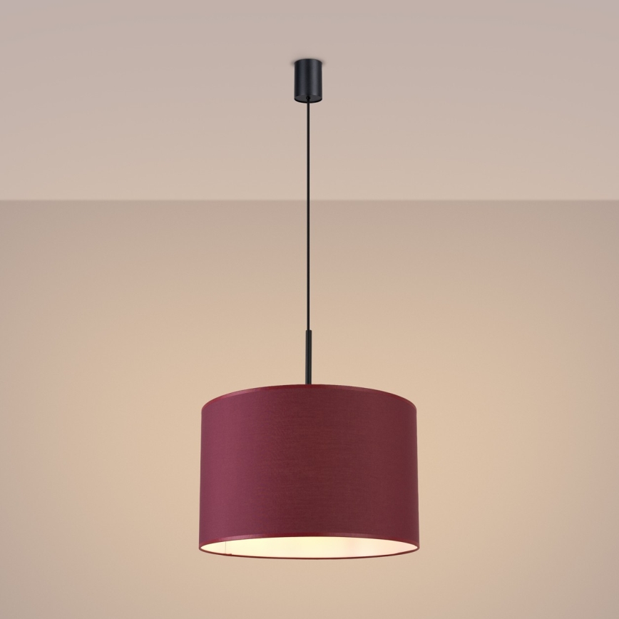 Luster na sajli NEVIA 1xE27/15W/230V pr. 40 cm crvena
