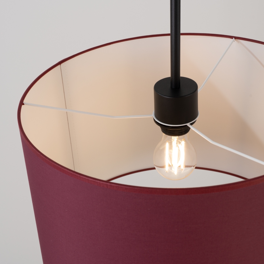 Luster na sajli NEVIA 1xE27/15W/230V pr. 40 cm crvena