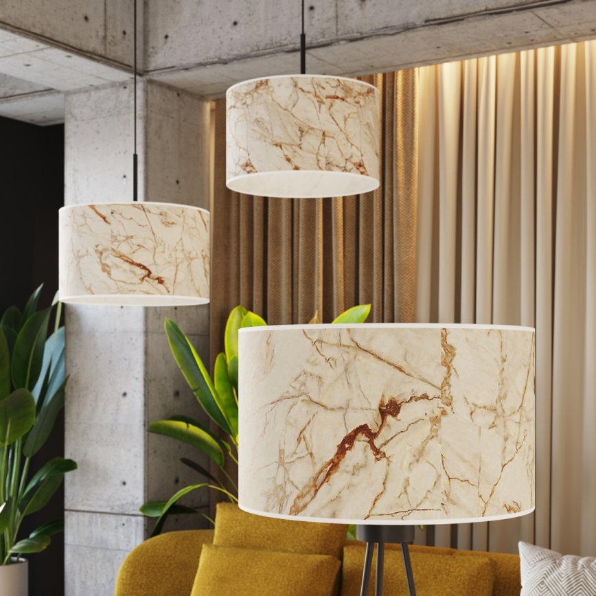 Stojeća lampa NEVIA 1xE27/15W/230V bež/mramorni dekor