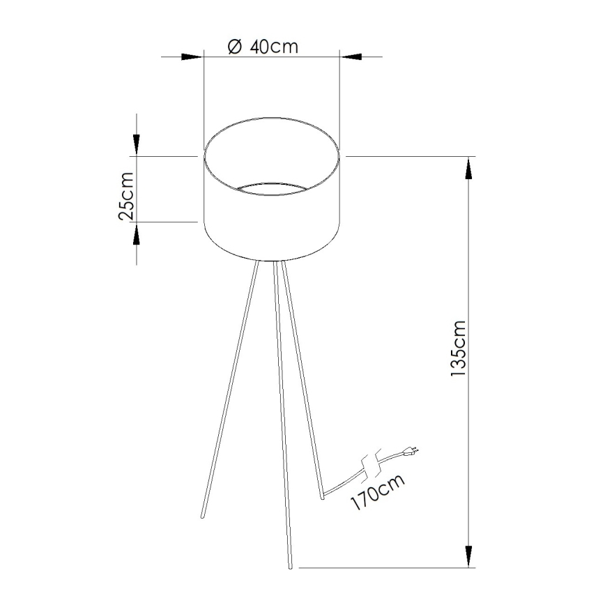 Stojeća lampa NEVIA 1xE27/15W/230V bež/mramorni dekor