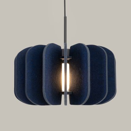 Luster na sajli MULA 1xE27/15W/230V prečnik 45 cm plav