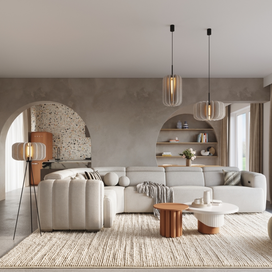 Podna lampa MULA 1xE27/15W/230V krem