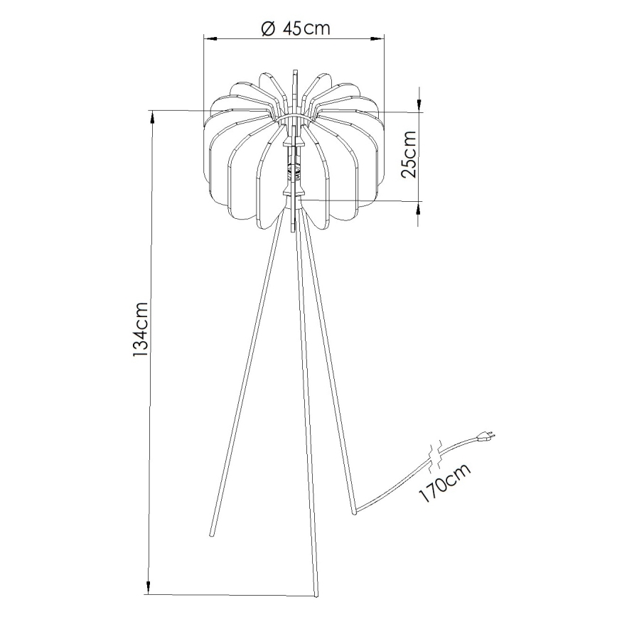 Podna lampa MULA 1xE27/15W/230V žuta