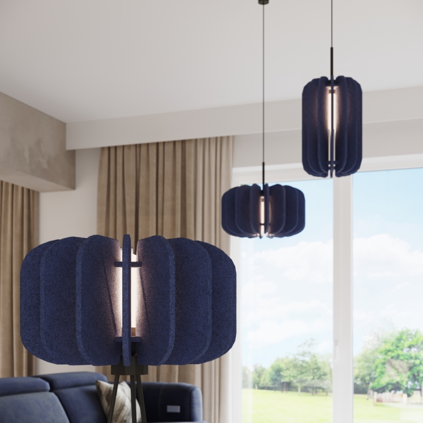 Plava podna lampa MULA 1xE27/15W/230V