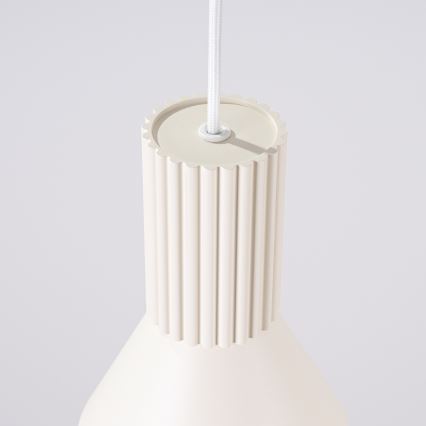 Luster na lanku ESTRIA 1xE14/10W/230V, prečnik 14 cm, krem boje