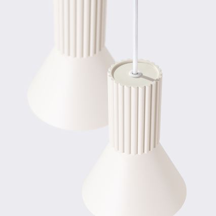 Luster na lanku ESTRIA 3xE14/10W/230V prečnik 30 cm krem boje