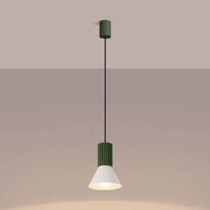 Luster na sajli ESTRIA 1xE14/10W/230V, prečnik 14 cm, zelena
