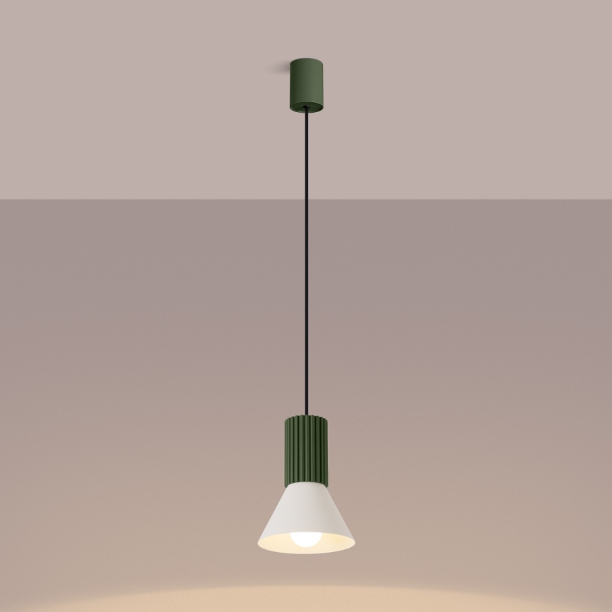 Luster na sajli ESTRIA 1xE14/10W/230V, prečnik 14 cm, zelena