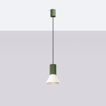 Luster na sajli ESTRIA 1xE14/10W/230V, prečnik 14 cm, zelena