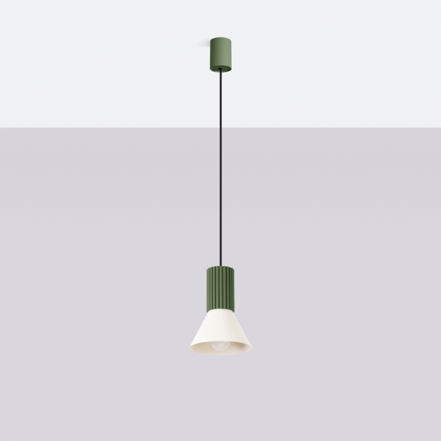 Luster na sajli ESTRIA 1xE14/10W/230V, prečnik 14 cm, zelena