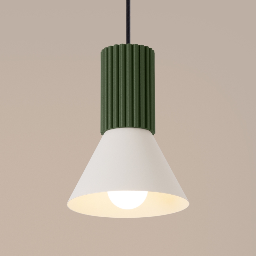 Luster na sajli ESTRIA 1xE14/10W/230V, prečnik 14 cm, zelena