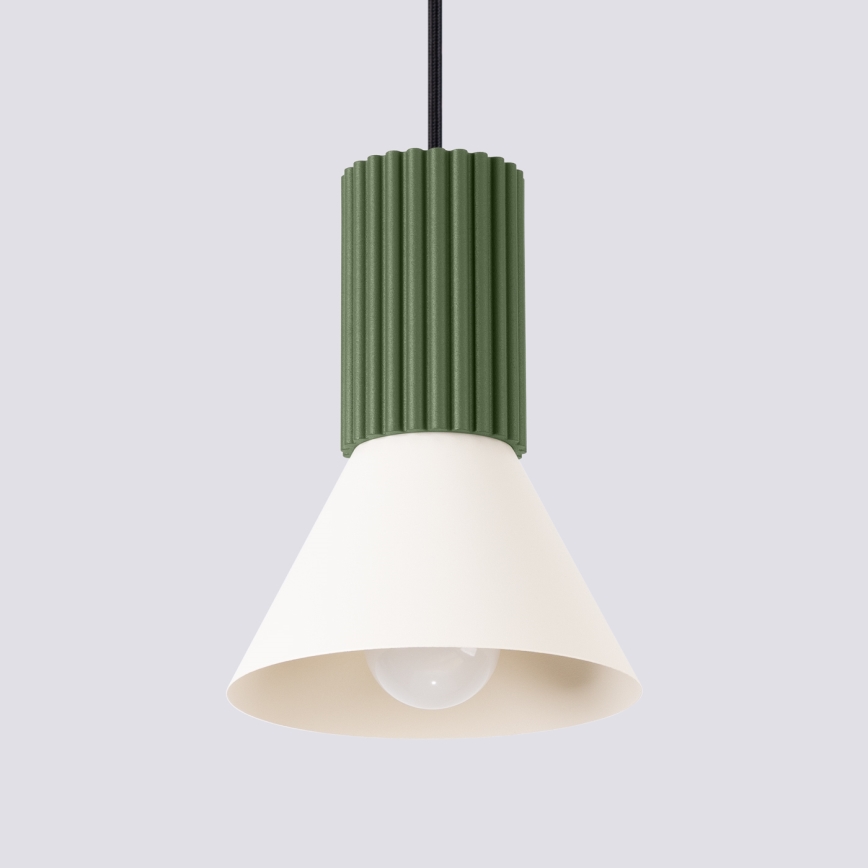 Luster na sajli ESTRIA 1xE14/10W/230V, prečnik 14 cm, zelena