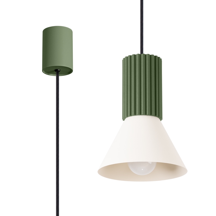 Luster na sajli ESTRIA 1xE14/10W/230V, prečnik 14 cm, zelena
