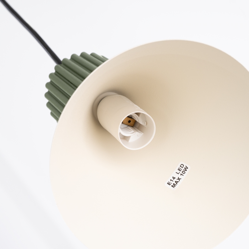 Luster na sajli ESTRIA 3xE14/10W/230V, prečnik 30 cm, zeleni