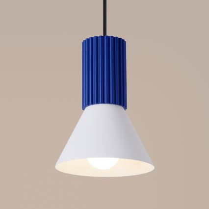 Luster ESTRIA na sajli, 1xE14/10W/230V, prečnik 14 cm, plave boje