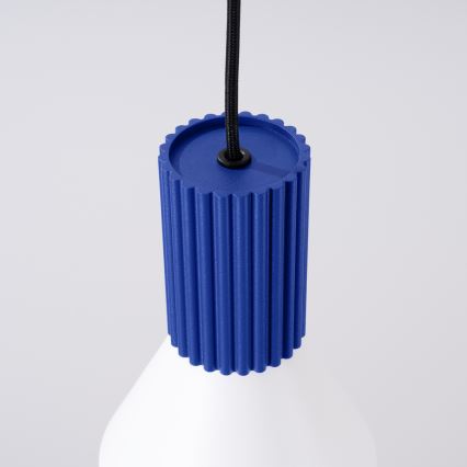 Luster ESTRIA na sajli, 1xE14/10W/230V, prečnik 14 cm, plave boje