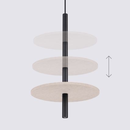 Luster na sajli FELTRO 1xG9/8W/230V crna/krem