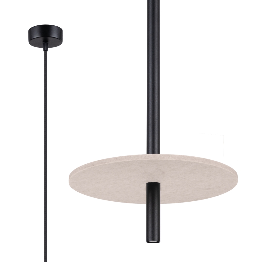 Luster na sajli FELTRO 1xG9/8W/230V crna/krem
