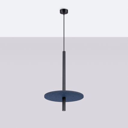 Luster na lanku FELTRO 1xG9/8W/230V crna/plava