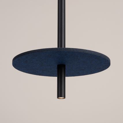 Luster na lanku FELTRO 1xG9/8W/230V crna/plava