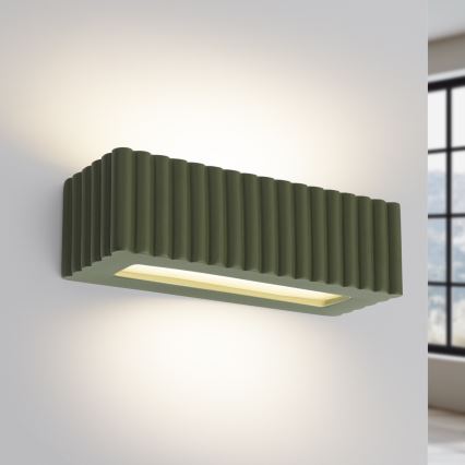 Zidna svetiljka RIGATA 1xE27/15W/230V keramika/zelena