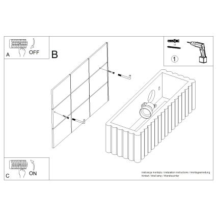 Zidno svetlo RIGATA 1xE27/15W/230V keramika/plava