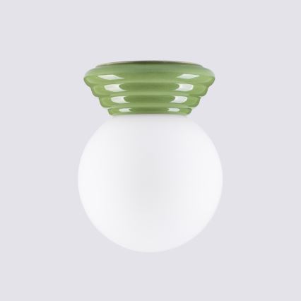 Plafonsko svetlo za kupatilo ZORI 1xG9/8W/230V prečnik 12 cm IP44 zeleno