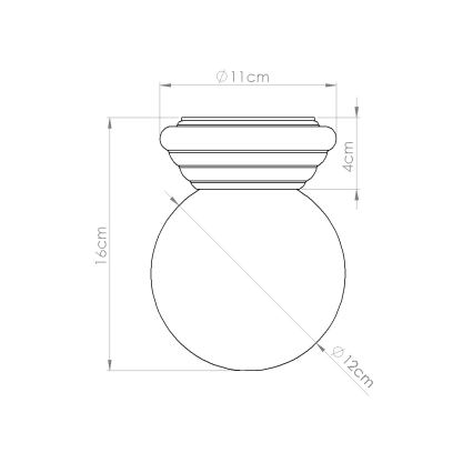 Plafonsko svetlo za kupatilo ZORI 1xG9/8W/230V prečnik 12 cm IP44 zeleno