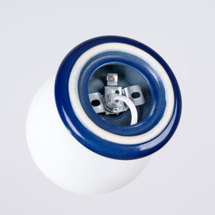 Plafonsko svetlo za kupatilo ZORI 1xG9/8W/230V prečnika 12 cm IP44 plavo