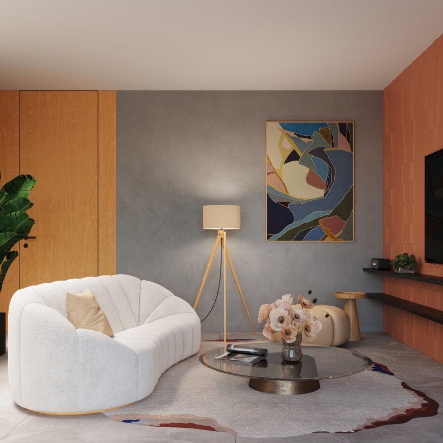 Stojeća lampa NATT 1xE27/15W/230V taupe