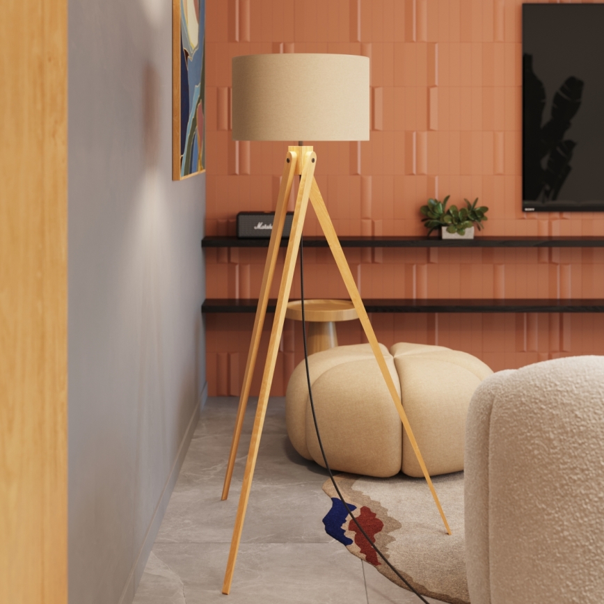 Stojeća lampa NATT 1xE27/15W/230V taupe