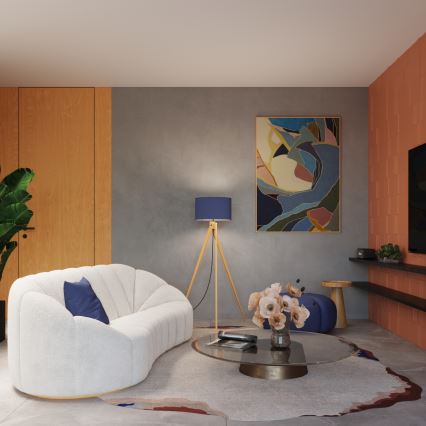 Stojeća lampa NATT 1xE27/15W/230V plava
