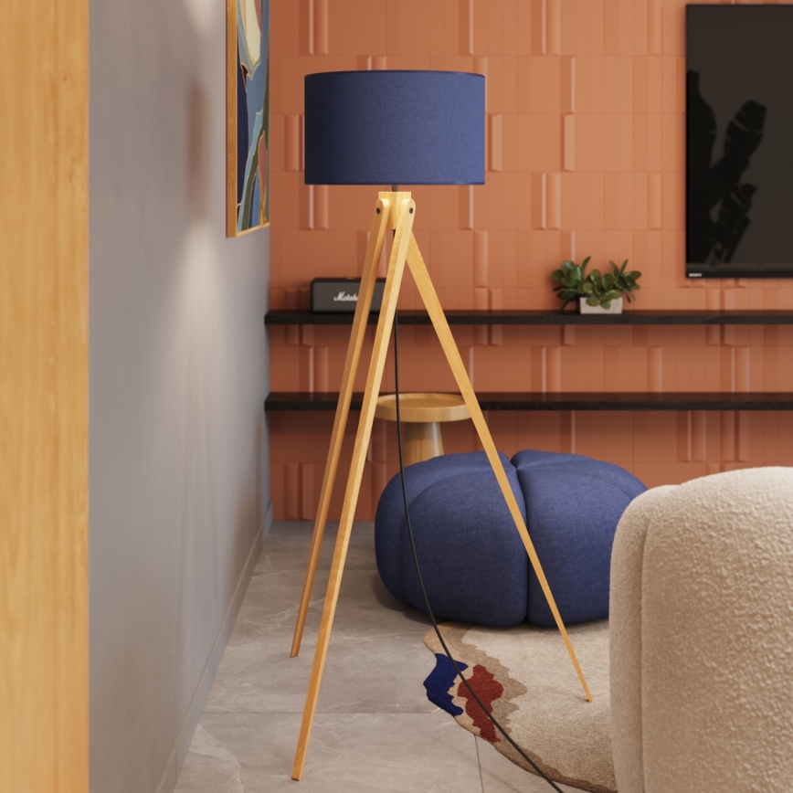 Stojeća lampa NATT 1xE27/15W/230V plava