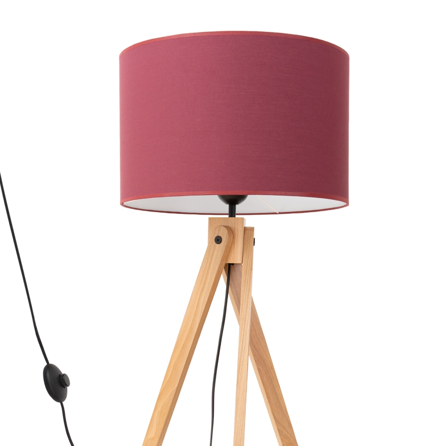Podna lampa NATT 1xE27/15W/230V crvena