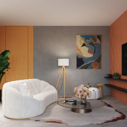 Podna lampa NATT 1xE27/15W/230V bela