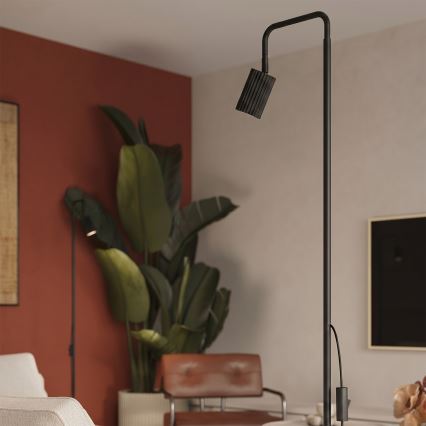 Stojeća lampa KARBON 1xGU10/10W/230V crna