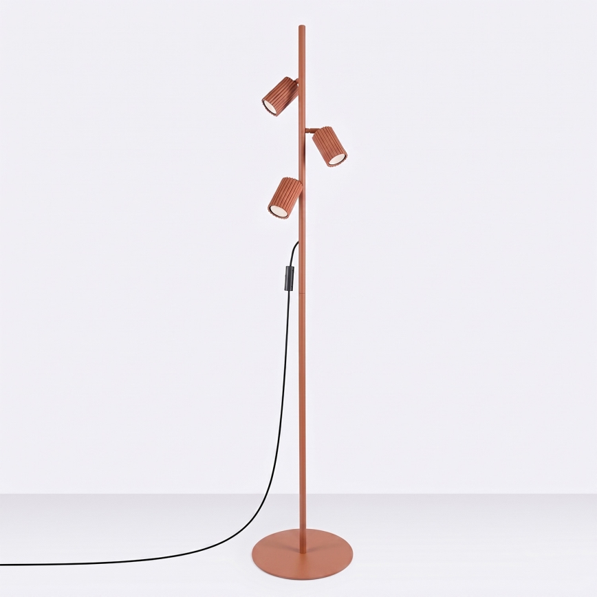 Podna lampa KARBON 3xGU10/10W/230V narandžasta